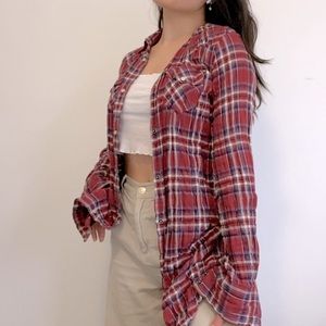 polo vintage flannel in burgundy